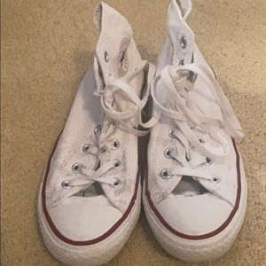 Good looking White high top converse